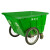 400L保洁车手推塑料环卫垃圾车大号户外垃圾桶市政物业垃圾清运车 绿色(整车不带盖)