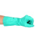 安思尔 37-175丁腈橡胶防化耐磨耐油耐酸碱手套绿色耐用劳保手套 37-175（1副装） S码【7】 