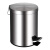 庄太太【20L29*44cm（410不锈钢）】不锈钢砂光拉丝圆形垃圾桶脚踏式有盖垃圾桶
