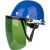 安全帽电焊面屏防护罩焊帽切割打磨透明防飞溅烧焊工面罩头戴式 颜色黑色 铝支架+罩片