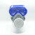 以勒8500A防毒防尘口罩连体单盒过滤式眼罩口罩一体防护面具面罩防化工气体工业粉尘全面具 8500A面具+10片防尘棉