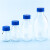 海斯迪克 HKCL-161 蓝盖试剂瓶 透明丝口玻璃瓶 螺纹口带刻度螺口样品瓶 高硼硅1000ml 