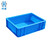 时通欧标EU箱汽配周转箱塑料收纳零件盒加厚物流箱养龟不带盖400*300*120mm蓝色全新料可