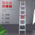 链工 单面升降伸缩梯子4米高加厚铝合金阁云梯楼工程梯子户外直梯 1.5mm厚高4米