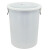 中典 YJ-E130 带盖金属提手大水桶 工业环卫物业垃圾桶 150L白色