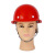 玻璃钢安全帽工地施工消防头盔防尘abs安全帽定制 WF-16旋钮  红色