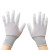 勒塔(LETA) 尼龙手套 PU涂指 涂掌 浸胶涂层点塑手套 防滑手套 灰色 PU涂掌（灰L-1双）LT-PPE568