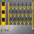 锦安行 JCH-HL-20  黑黄玻璃钢伸缩护栏围栏移动电力施工安全护栏隔离带防护栏 1200x2500mm 黄黑色