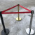伸缩带排队不锈钢围栏栏杆安全警示警戒银行柱一米线护栏杆 2米加厚黑杆