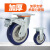 【竹帕】工厂重型铝芯硅胶耐高温脚轮弹力高温车间轮子 6寸刹车轮