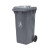 美迢 户外环卫加厚物业小区室外环保分类带盖翻盖垃圾桶 蓝色100L【带轮款】一个价