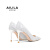 爱丽拉（AiLiLa）细跟银色高跟鞋婚鞋女婚纱秀禾两穿女士单鞋休闲通勤情人节送礼物 银色 & 6公分 36