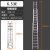 铝合金3联梯子加厚折叠单面升降工程梯云梯16米伸缩长梯定制 6.5米升降/缩回2.68米