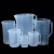顶郝 刻度杯 塑料烧杯 实验室器皿 塑料量杯 250mL2个 