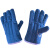 聚远（JUYUAN）加厚隔热手套 蓝色五指棉布耐高温防烫棉劳保手套 蓝色棉布短款 约27cm(1双) 1件价