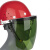 安全帽电焊面屏防护罩焊帽切割打磨透明防飞溅烧焊工面罩头戴式 颜色黑色 单独罩片(不含安全帽和铝支