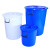 久洁大号加厚塑料水桶带盖圆桶食品储水桶白色酒店厨房大容量发酵塑胶桶60L带盖（直径45cm*高53cm）