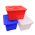 尚留鑫 加厚塑料水箱红色带盖90升670*450*335mm大容量长方形储水储物周转箱