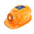 HKNA太阳能风扇安全帽内置电风扇帽子可充电空调制冷降温神器工地头盔 黄色双风扇轻便款太阳能双供电 仅送充电线