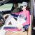 NPZ 2023秋季新款休闲时尚套装女洋气网红气质学院风运动服两件套潮 粉色上衣+白色裤子 XL