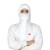 3M  4545 一次性防护服 白色带帽连体防静电 防尘喷漆液体 防喷溅机械维修清洁  2件装 白色 XL