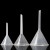 海斯迪克 HKQS-186 塑料透明小漏斗 实验室三角漏斗 耐高温锥形漏斗 60mm长颈（10个）