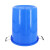 箱大王 Xlj-02 大号加厚塑料圆桶 圆形收纳桶 酒店厨房大容量水桶 蓝色带盖60L