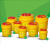 采易乐 圆形利器盒 卫生所锐器盒 黄色小型医疗利器盒 废物回收桶5L03595