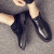 回力瑞正装皮鞋男士纯黑色商务英伦春秋夏夏季布洛克增高休闲透气鞋子 7J297黑色 39