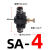黑色SA节流调速调节管道阀 SA4 6 8 10 12快速插气动气管接头元件 SA4