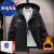 NASA RHUDE 秋冬季夹克棒球服工装上衣秋装男春秋款外套男装秋冬季衣服男 黑色(加绒) M(90-120斤)