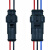 汽车防水连接器接线端子专用汽车线插头2p带线公母 对接插头 3P不带线(10只装）