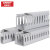 W&F 灰色开口PVC配电柜线槽30*30线槽板 机柜用线槽 方线槽100m/箱