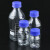 赫思迪格 JG-310 蓝盖试剂瓶 透明丝口玻璃瓶 螺纹口带刻度螺口试剂瓶存储瓶 250ml