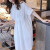 NENW香港潮牌 白色衬衫连衣裙女夏季新款韩国复古气质收腰宽松短袖 L 106-125斤