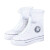 普舍（PUTSCHE）PVC雨鞋套 防雨防汛带拉链加厚底防滑雨靴套 磨砂白色 39码 