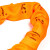 豹点国标工业柔性吊装带双扣环形3/5/10吨起重圆形软吊车吊树吊绳定制 5吨4米 橘色，红色