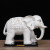 沁杰陶瓷大象摆件一对吸水招财白象家居客厅装饰办公室现代中式摆设 大号白色描金-左