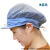 LISM车间员工帽男女透气包头发餐饮厨师防尘卫生厨房网帽薄 浅蓝色