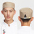 厨师帽子男厨师工作帽白色蘑菇帽餐饮布帽饭店帽厂回族帽圆帽 圆帽卡其 1个