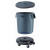 圆形塑料桶储物桶带盖大号垃圾桶户外小区物业塑料环卫桶加厚 特厚75升灰+盖子+底座