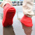 成人儿童便捷防水鞋套加厚耐磨便携雨靴硅胶户外雪地耐脏硅胶鞋套4 玫红（拉链款） M码
