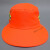 扬笙福环卫工人帽夏季遮阳帽物业保洁清洁工反光工作帽大帽檐网眼帽 桔色平顶布帽 可调节