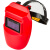 HKFZ透气轻便电焊面罩自动变光氩弧焊防烤脸焊工专用变色面卓头戴式 红色变光款S