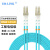 EB-LINK 万兆铠装光纤跳线工程电信级60米LC-LC双芯10G多模OM4双工防鼠咬金属钢丝抗压抗拉尾纤