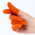 定制手指套护指防护耐磨加厚防滑硅胶橡胶受伤护甲手指头套保护指甲套 加厚橙色XL特大号(300个装)