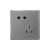 德力西开关插座面板86型五孔USB空调16A插座813家用灰色墙壁插座 空白面板
