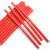 木工铅笔 全红铅笔 办公用品 红色木工铅笔 红心扁头红色划线笔 圆柄红芯铅笔100支 送铅笔刀