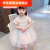 释延振（ShiYanZhen）儿童装汉服连衣裙夏季女宝宝短袖古装裙子改良版小童夏装超仙 粉色 90cm(建议身高80)