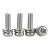 稳斯坦 304不锈钢十字槽小盘头螺丝三组合 M6*20(100个) GB9074.8组合螺丝套装 WY0324